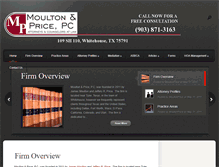 Tablet Screenshot of moultonprice.com